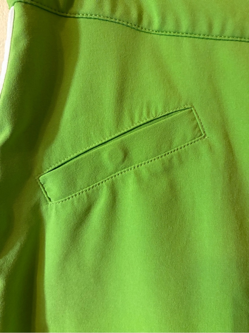 Vintage Athleta Swift Zip Skort Lime Green Floral Athletic Tennis Golf Skirt 8 - Picture 3 of 11